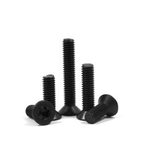 Phillips Flat machine screws black zinc