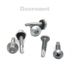 Zinc plated self drilling screws