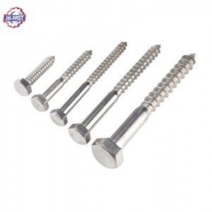 Double thread hexagonal hex square head lag wood screw self tapping wooden screws