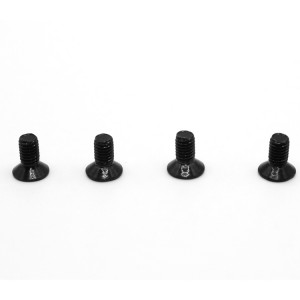 Cross countersunk head machine teeth screws – black zinc