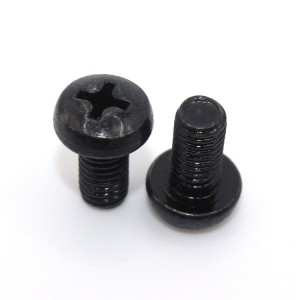 Phillips pan head machine screws black zinc