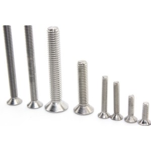 Hexagon countersunk head machine teeth screws – stainless steel