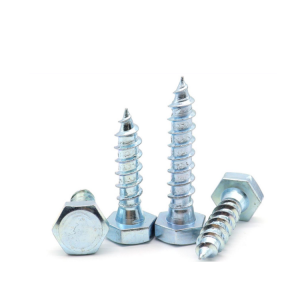 Outer hex wood screws – colored zinc