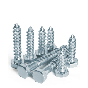 Outer hex wood screws – colored zinc