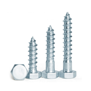 Outer hex wood screws – colored zinc