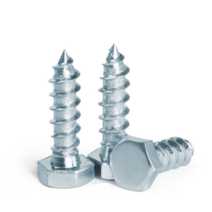 Outer hex wood screws – colored zinc