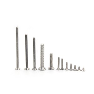 Hexagon countersunk head machine teeth screws – stainless steel