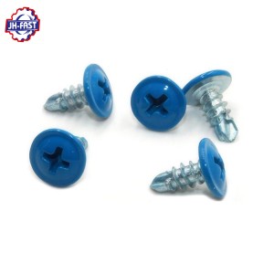 Wafer umbrella truss head self drilling roofing screw