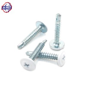 Wafer umbrella truss head self drilling roofing screw