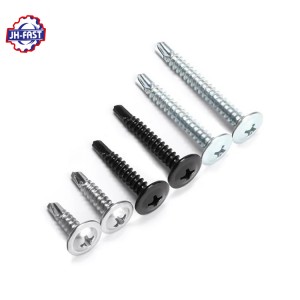 Wafer umbrella truss head self drilling roofing screw