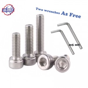 Stainless steel hex socket head cap head screw