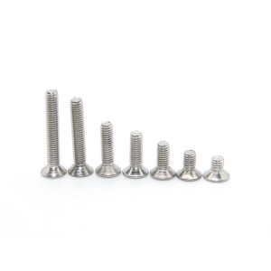 Hexagon countersunk head machine teeth screws – stainless steel