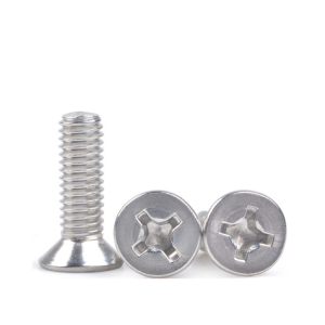 Cross countersunk head machine screws – stainless steel