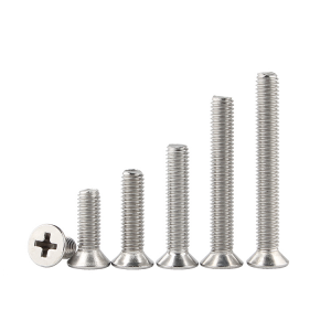 Cross countersunk head machine screws – stainless steel