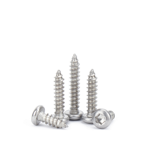 Internal plum pan head self-tapping screw ring color + black zinc + stainless steel