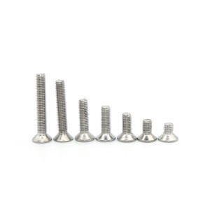 Hexagon countersunk head machine teeth screws – stainless steel