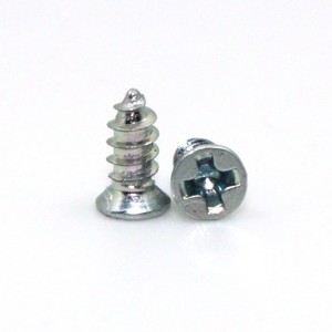 Cross countersunk head tapping nail – ring color – short