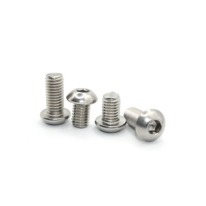 Hexagonal half round head machine screws – stainless steel