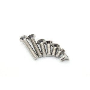 Hexagon countersunk head machine teeth screws – stainless steel