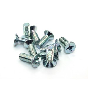 Cross countersunk machine tooth screws – ring color