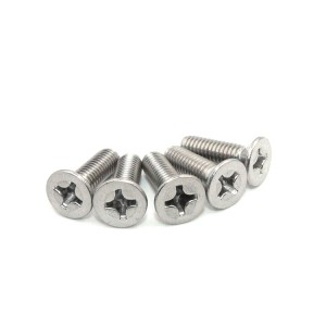 Cross countersunk head machine screws – stainless steel