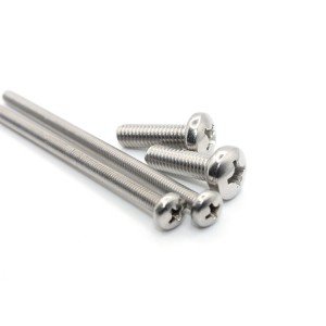 Cross pan head machine teeth screws – stainless steel