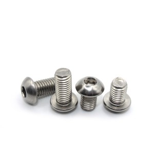 Hexagonal half round head machine screws – stainless steel