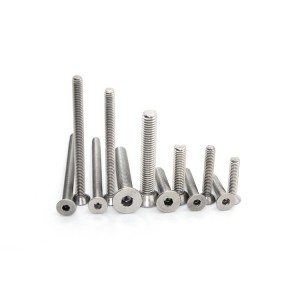 Hexagon countersunk head machine teeth screws – stainless steel