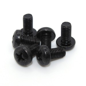 Phillips pan head machine screws black zinc