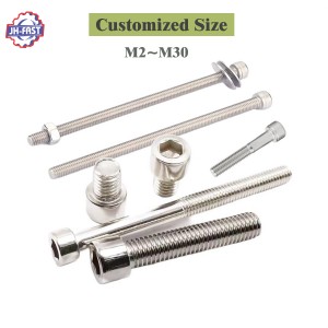 Stainless steel hex socket head cap head screw