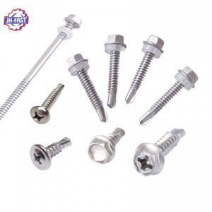 Stainless steel 304 316 sus410 hex head self drilling roofing screw