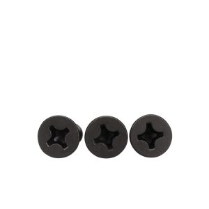 Cross countersunk head machine teeth screws – black zinc