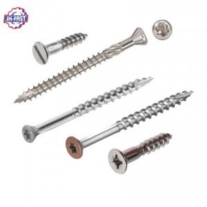 Large flat head torx wood wooden screw