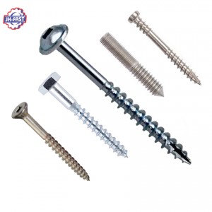 Double thread hexagonal hex square head lag wood screw self tapping wooden screws