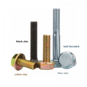 Hex head serrated flange bolts