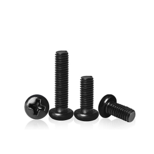 Phillips pan head machine screws black zinc