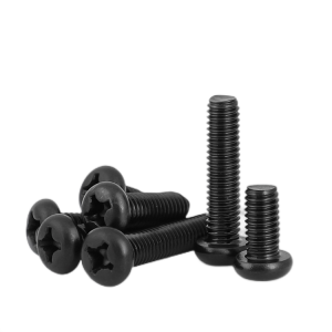 Phillips pan head machine screws black zinc