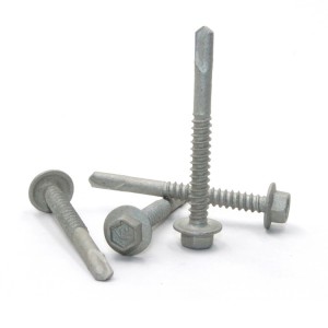 Hexagonal flange head drilling screws – Dacromet