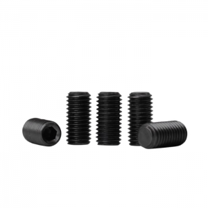 Hexagon flat end setting screw – Black zinc DIN913+916