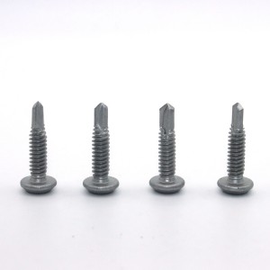 Cross thin round head drill screw – Dacromet