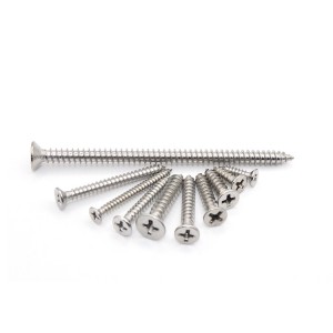 Stainless steel – cross countersunk head self tapping nails