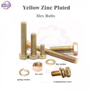 Hot dip galvanized zinc plated hex bolt