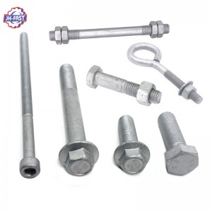 Hot dip galvanized bolt and nut