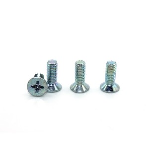 Cross countersunk machine tooth screws – ring color