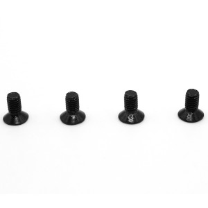 Cross countersunk head machine teeth screws – black zinc