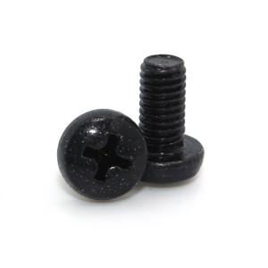 Phillips pan head machine screws black zinc