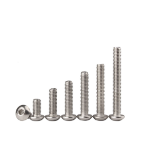 Hexagonal half round head machine screws – stainless steel