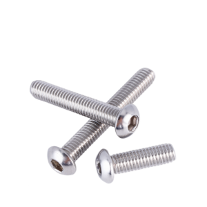 Hexagonal half round head machine screws – stainless steel