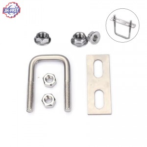 Custom M5 M6 M8 5mm square u bolt u-bolt SS 304 316 stainless steel square u  bolts