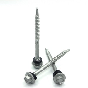 Outer hexagon flange with cushion drilling screws – Dacromet